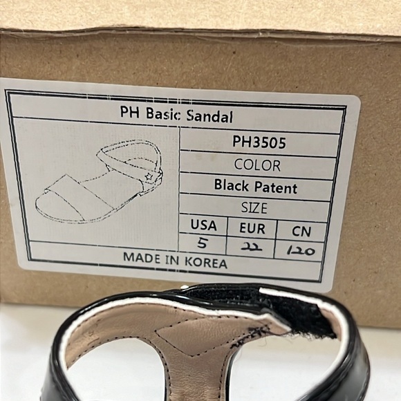 Petite Hailey basic black parent sandal toddler - Picture 10 of 12